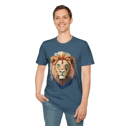Lion Floral Tee Unisex Gildan Softstyle 64000 Cotton Short Sleeve Shirt
