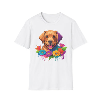 Unisex Dog Shirt With Animals Tee Softstyle Gildan 64000 Comfort Fit