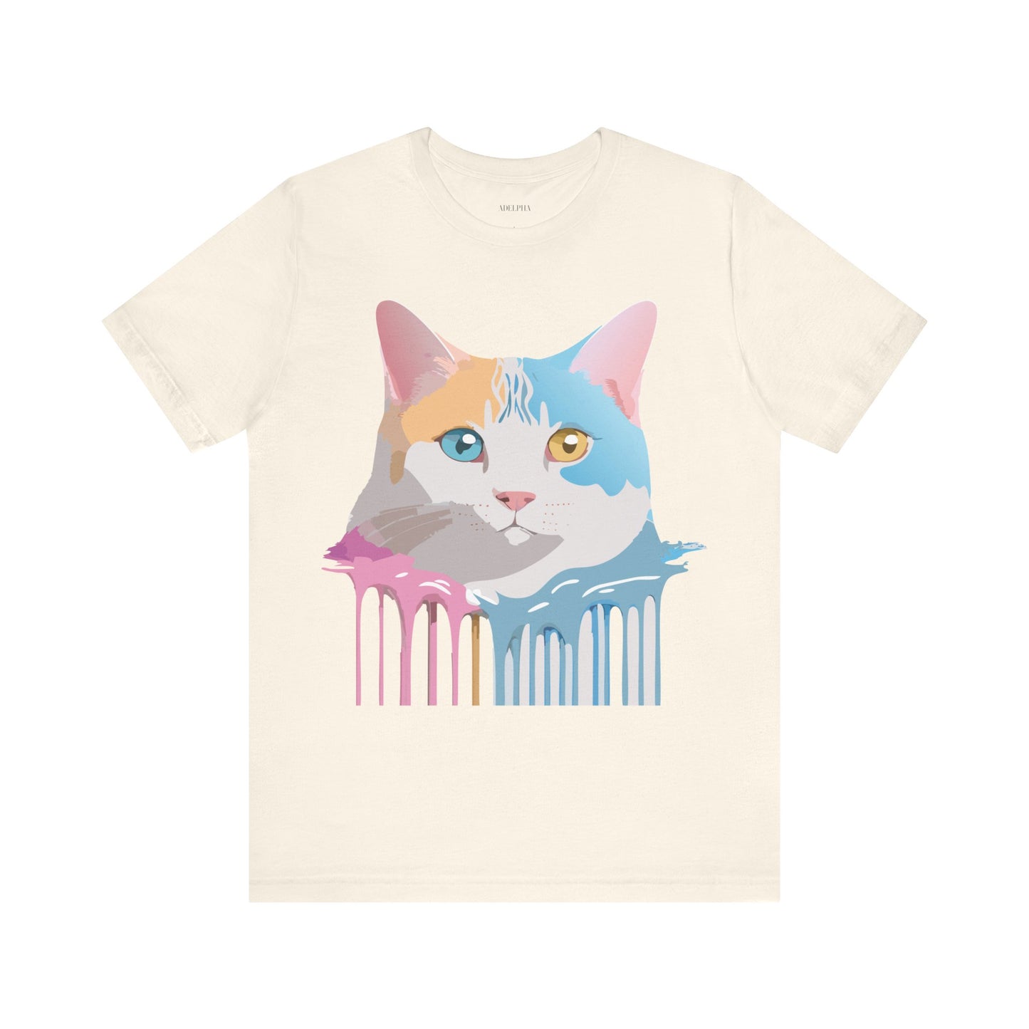 T-Shirt aus natürlicher Baumwolle mit Katze