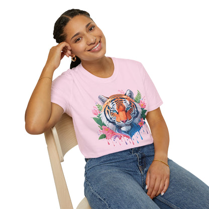 Tiger Shirt Unisex Animal Tee Softstyle Gildan 64000 Cotton Tee