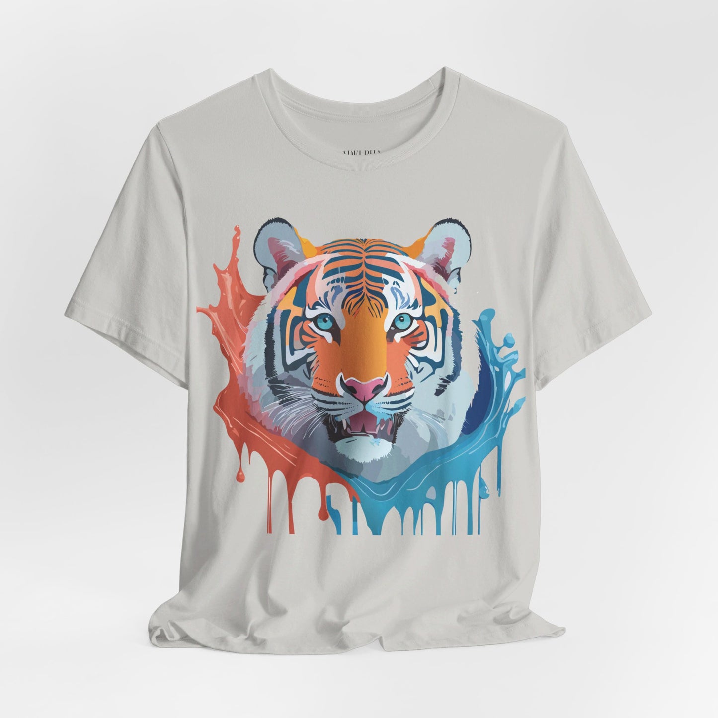 Natural Cotton Tee Shirt with Tiger