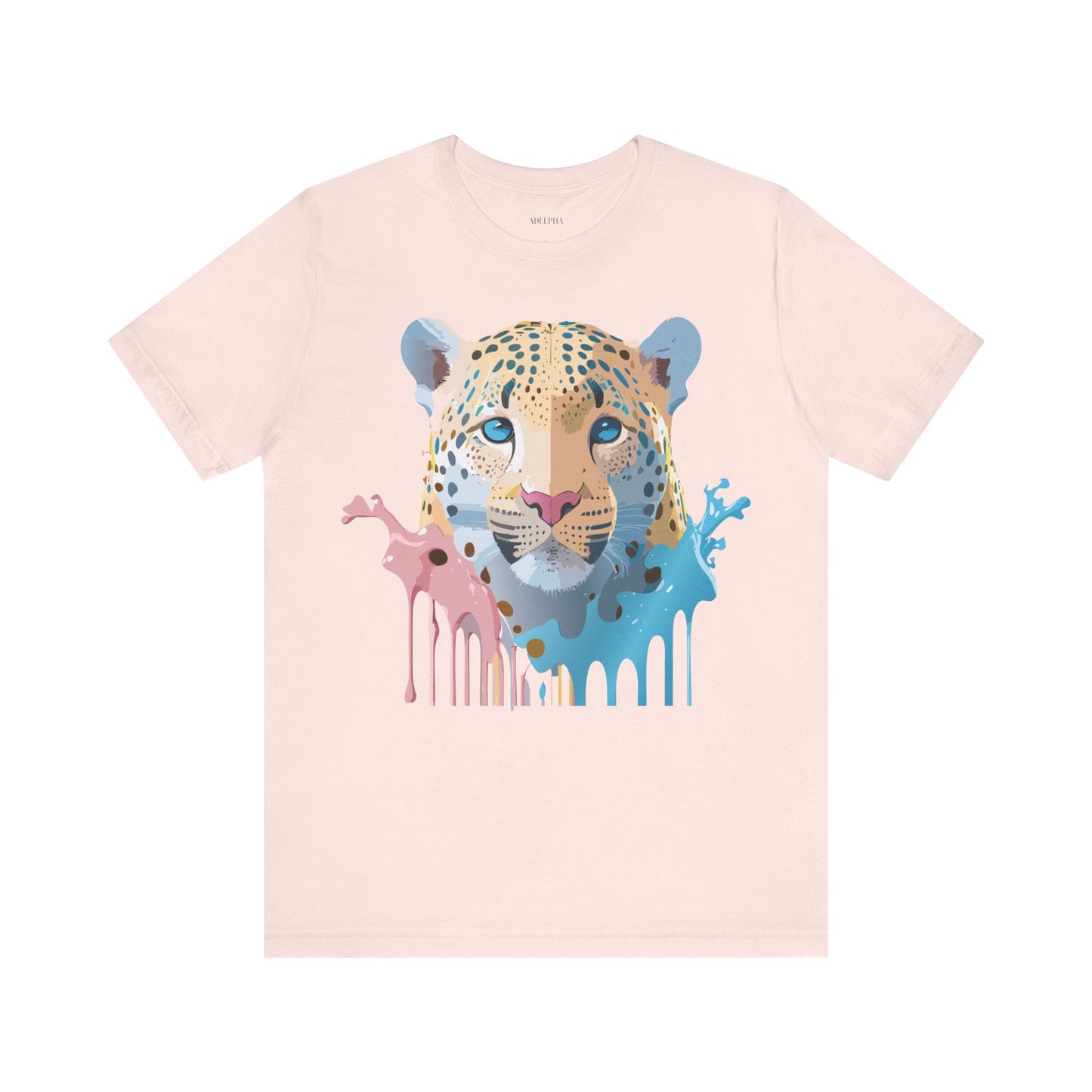 Natural Cotton Tee Shirt with Cheetah