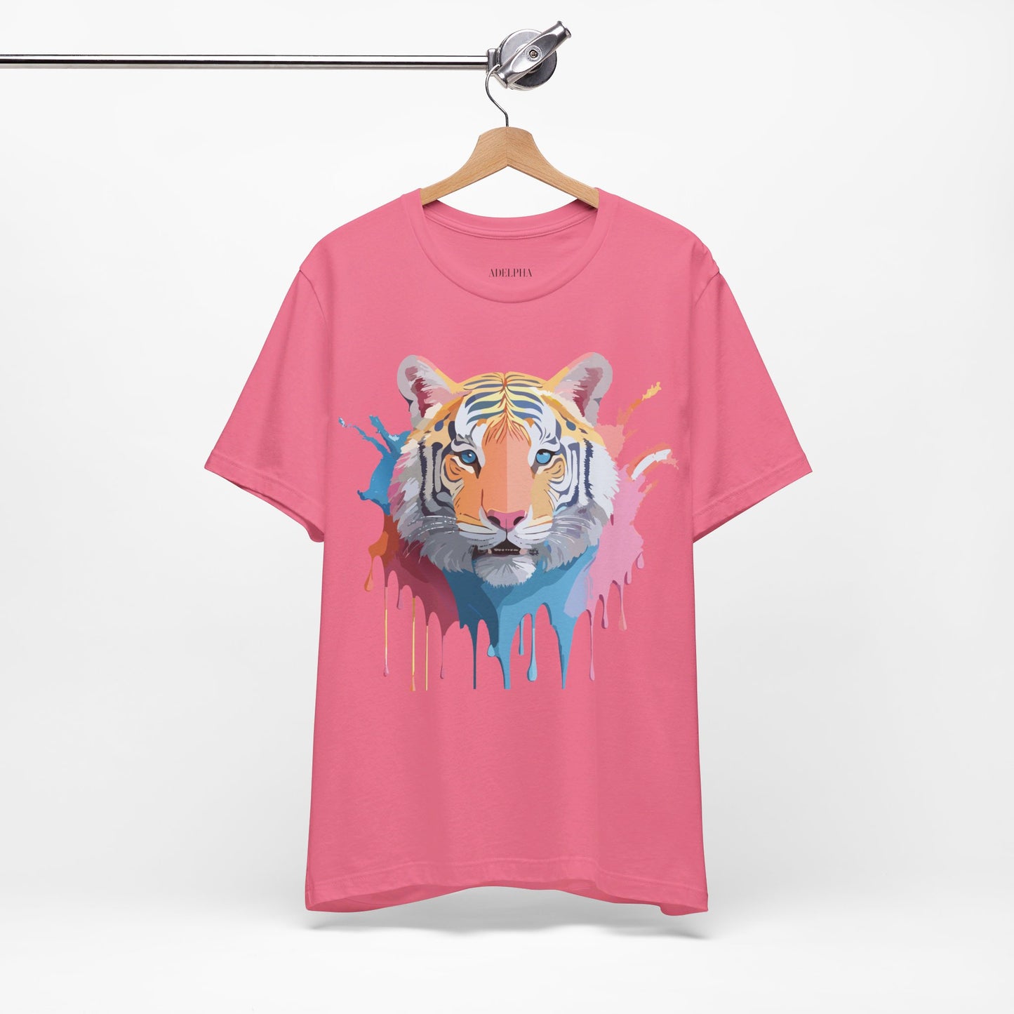 Natural Cotton Tee Shirt with Tiger