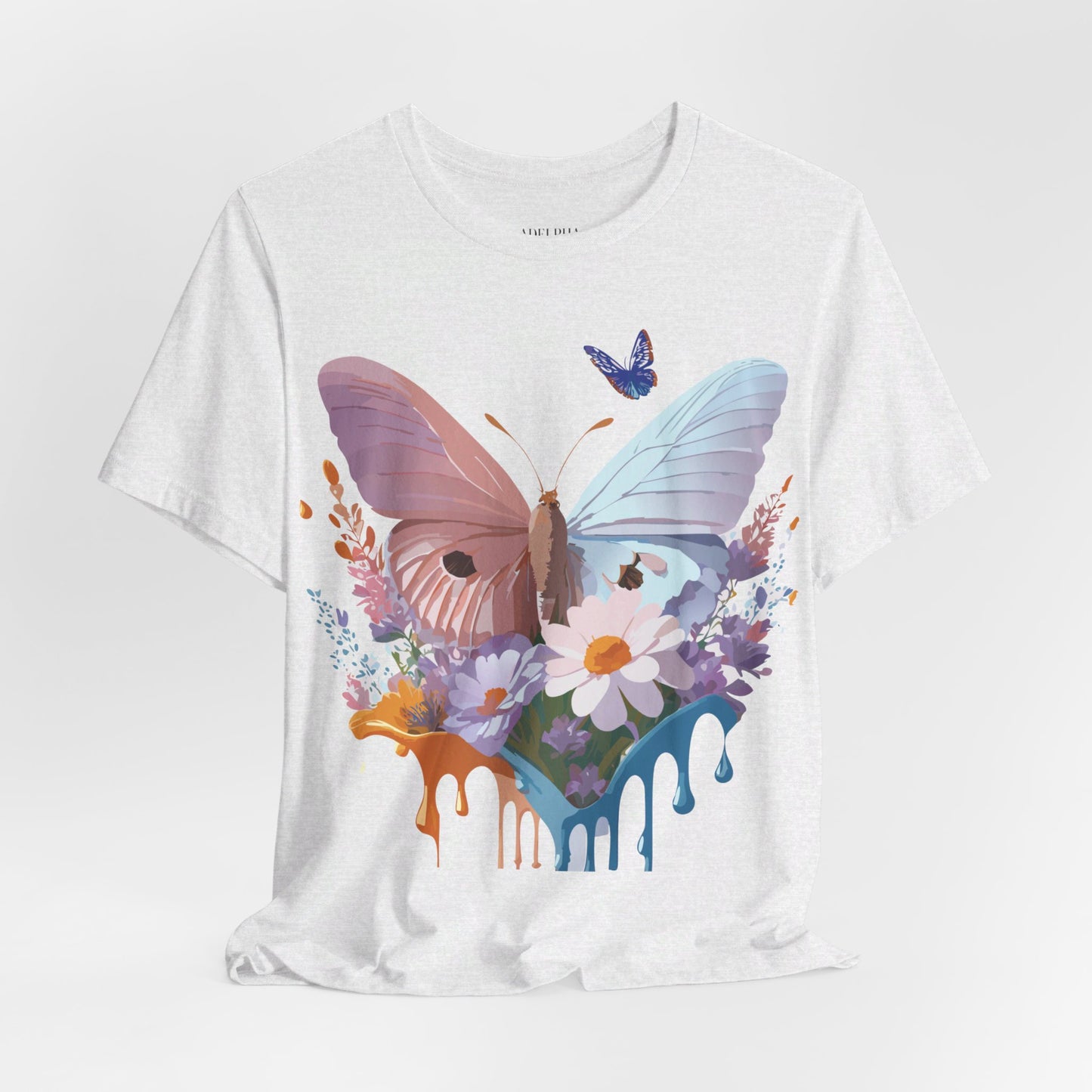 T-Shirt aus natürlicher Baumwolle mit Schmetterling