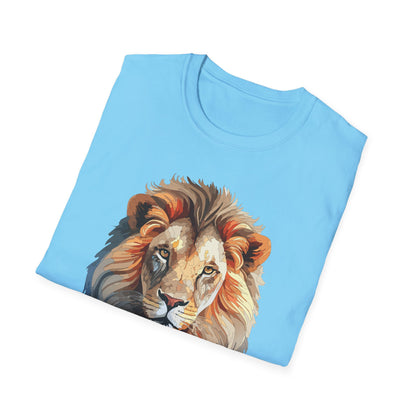 Gildan Softstyle Lion Print T Shirt Floral Tee For Unisex Everyday Comfort