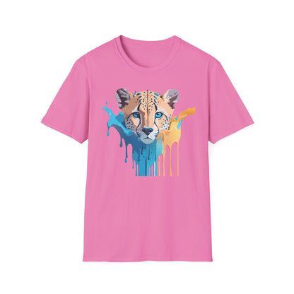 Unisex Cheetah Print Tee Softstyle Gildan 64000 Ring Spun Cotton Tee