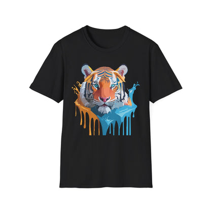 Tiger Shirt Unisex Animal Tee Ring Spun Cotton Gildan Softstyle Short Sleeve