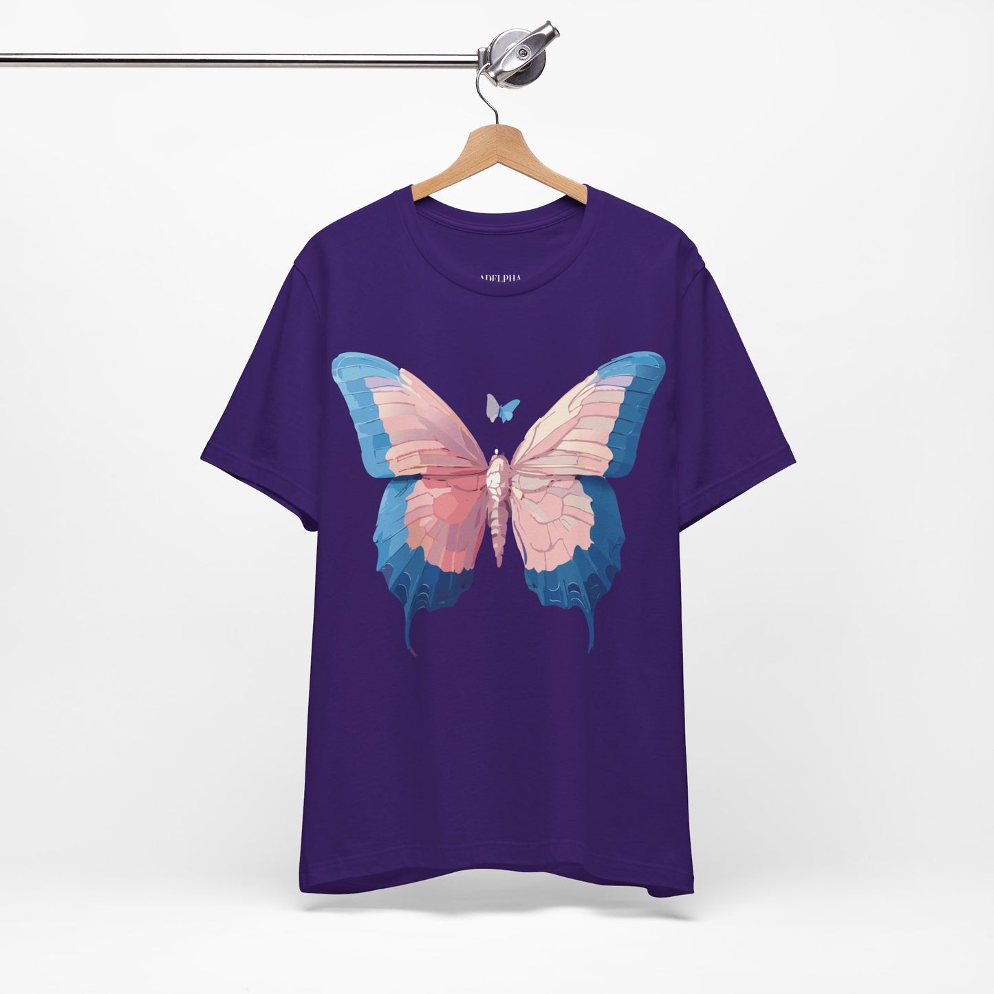 T-shirt en coton naturel avec papillon