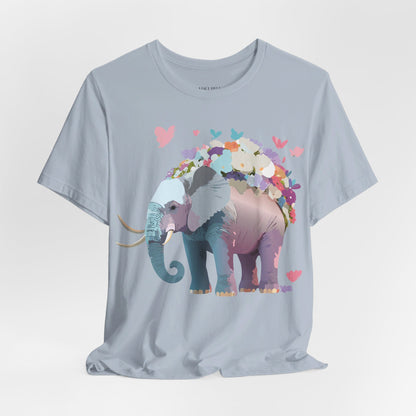 Natural Cotton Tee Shirt with Elephant Printify