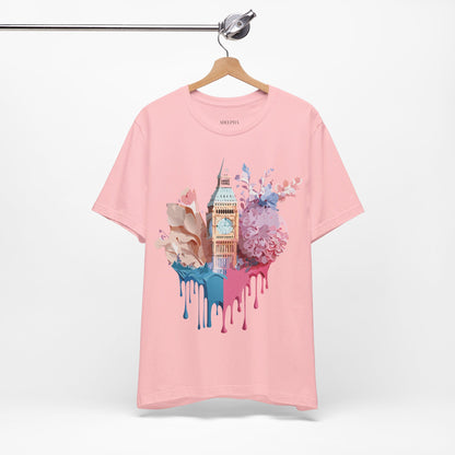Natural Cotton Tee Shirt - Beautiful Places Collection - London Printify