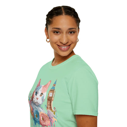 Cat Shirt Unisex Tee Softstyle 64000 Gildan Ring Spun Cotton