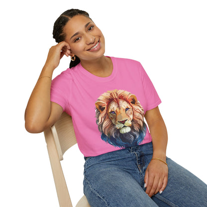 Lion Shirt Unisex Animal Tee Ring Spun Cotton Softstyle Tee Gildan
