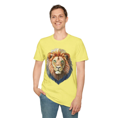 Lion Shirt Unisex Animal Tee Gildan Softstyle 64000 Cotton Comfort
