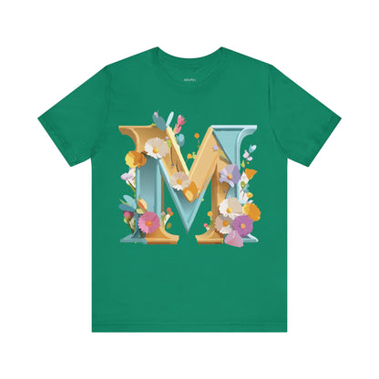 Natural Cotton Tee Shirt - Letters Collection - M Printify