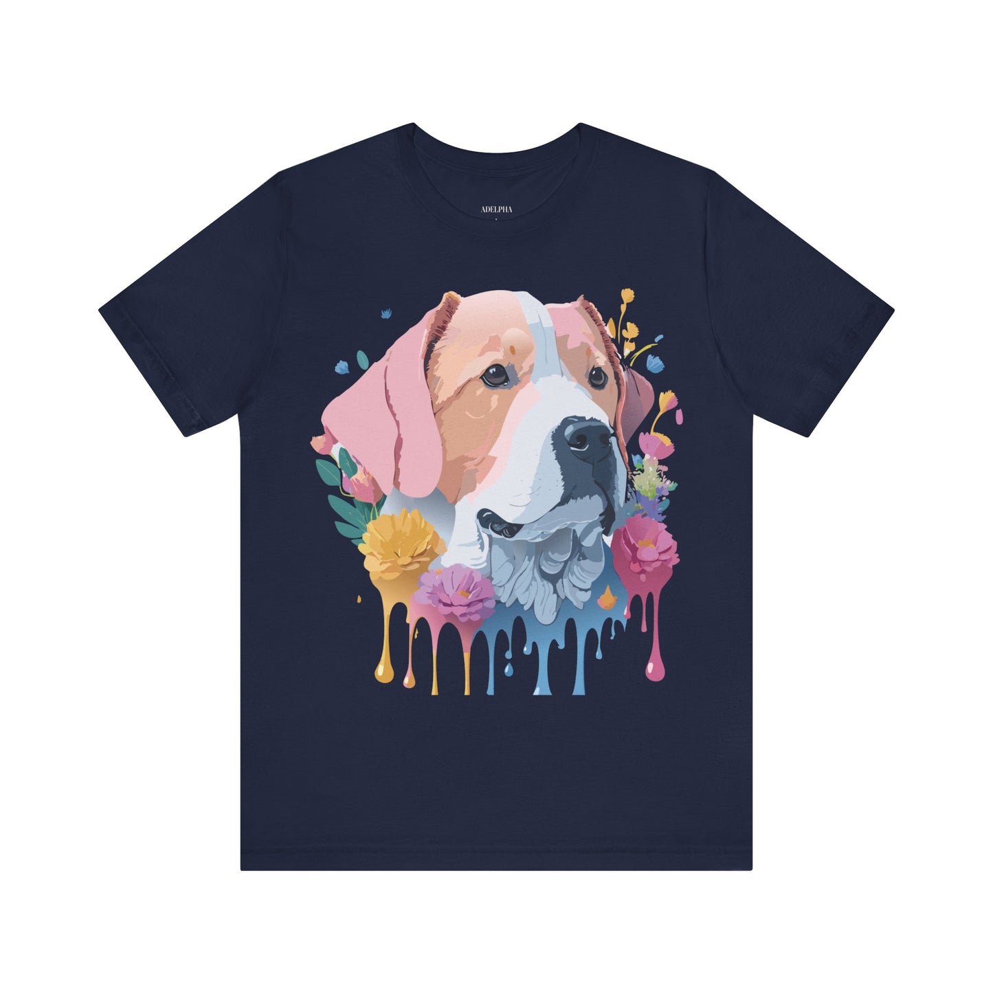 T-Shirt aus natürlicher Baumwolle mit Hund