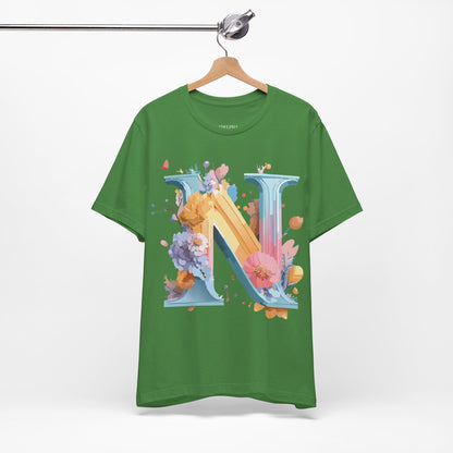 Natural Cotton Tee Shirt - Letters Collection - N Printify
