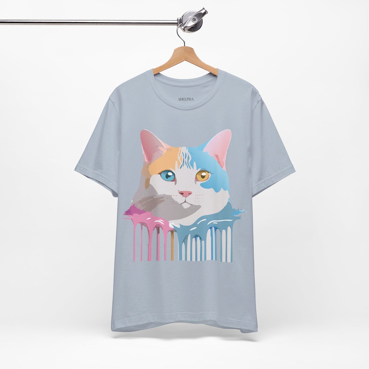 T-shirt en coton naturel avec chat