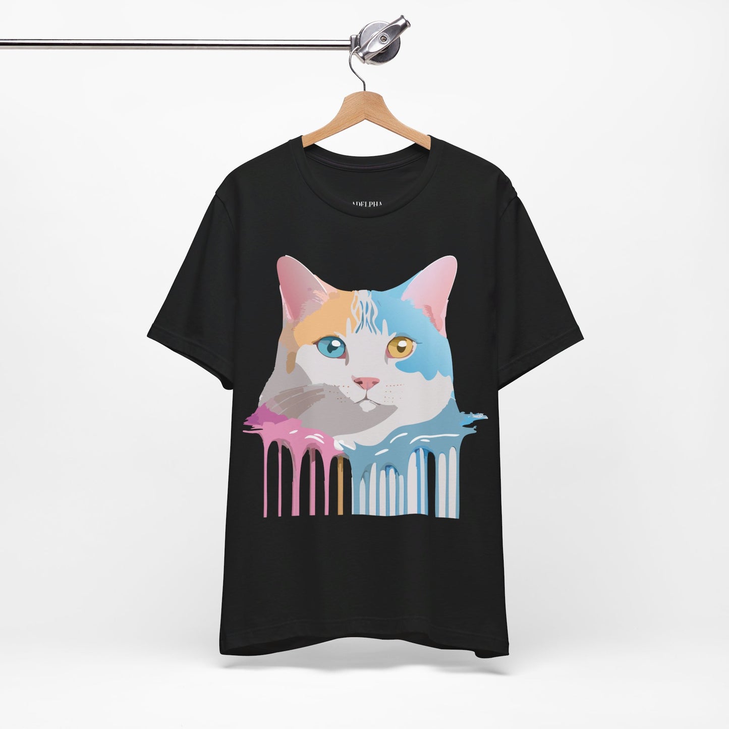 Natural Cotton Tee Shirt with Cat