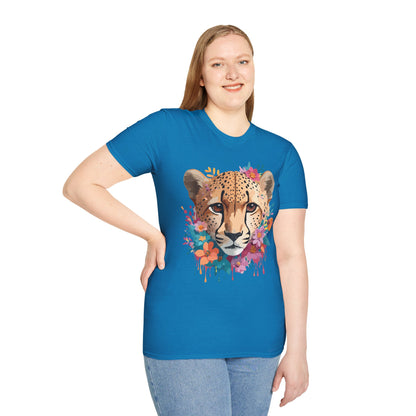 Cheetah Print Unisex Softstyle Tee Gildan 64000 Cotton Short Sleeve Shirt