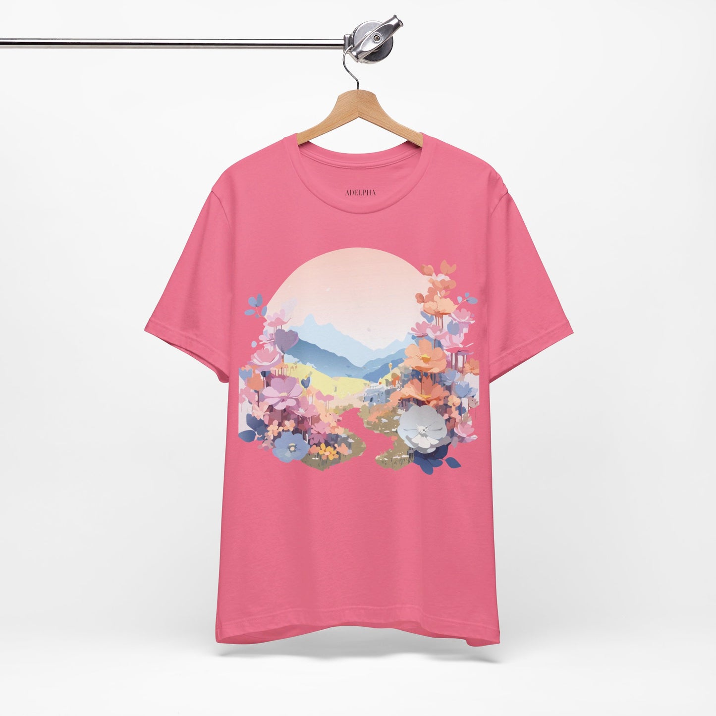 T-Shirt aus natürlicher Baumwolle mit Blumen