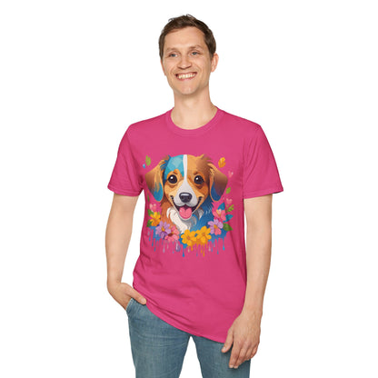 Dog Shirt Unisex Animal Tee 100 Percent Cotton Gildan Softstyle 64000