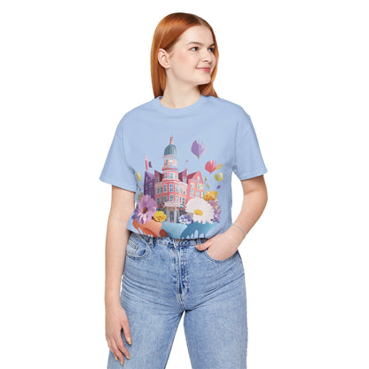 Natural Cotton Tee Shirt - Beautiful Places Collection - Amsterdam Printify
