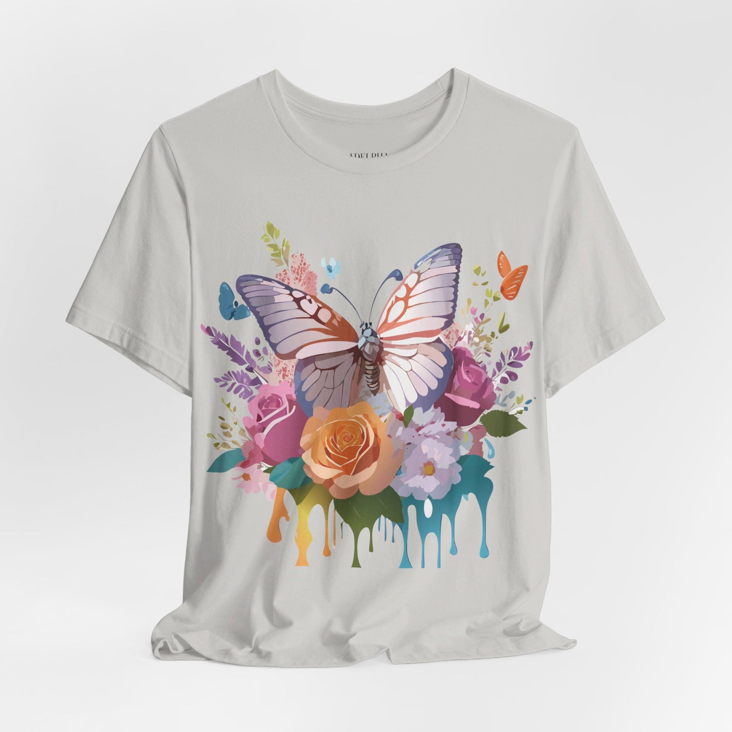 T-shirt en coton naturel avec papillon