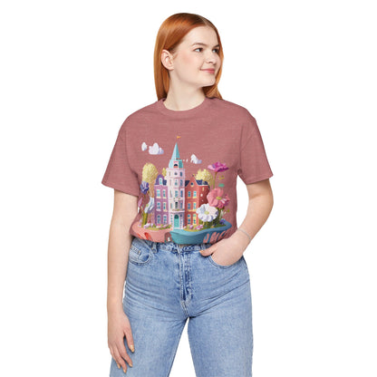 Natural Cotton Tee Shirt - Beautiful Places Collection - Amsterdam Printify
