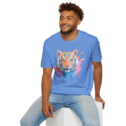 Tiger Print Unisex Softstyle T Shirt Gildan 64000 Comfort Tee