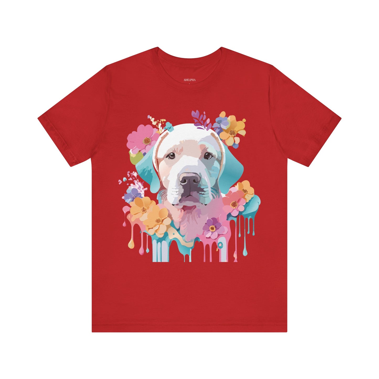 Natural Cotton Tee Shirt with Dog