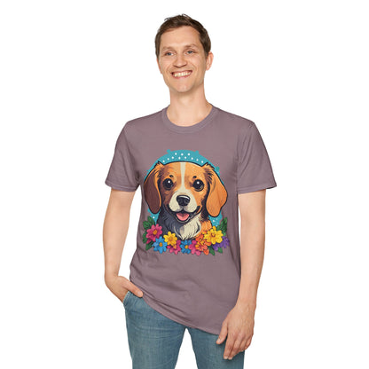 Dog Shirt Unisex Animal Tee Softstyle Cotton Ring Spun Comfort