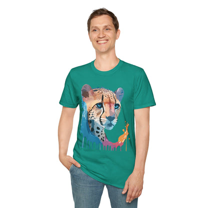 Cheetah Shirt Unisex Tee Softstyle Gildan 64000 100 Percent Ring Spun Cotton