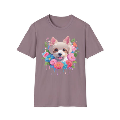 Unisex Gildan Softstyle Animal Print Dog Shirt Tee 100 Percent Cotton