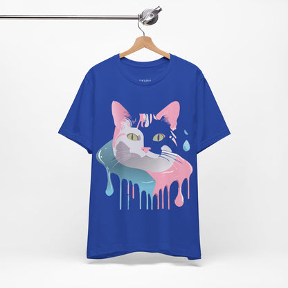 Natural Cotton Tee Shirt with Cat Printify