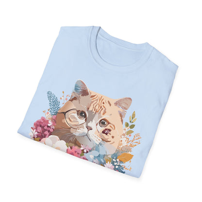 Cat Shirt Unisex Cat Tee Kitten Print Softstyle Gildan 64000