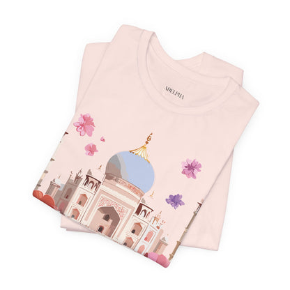 Natural Cotton Tee Shirt - Taj Mahal, India Printify