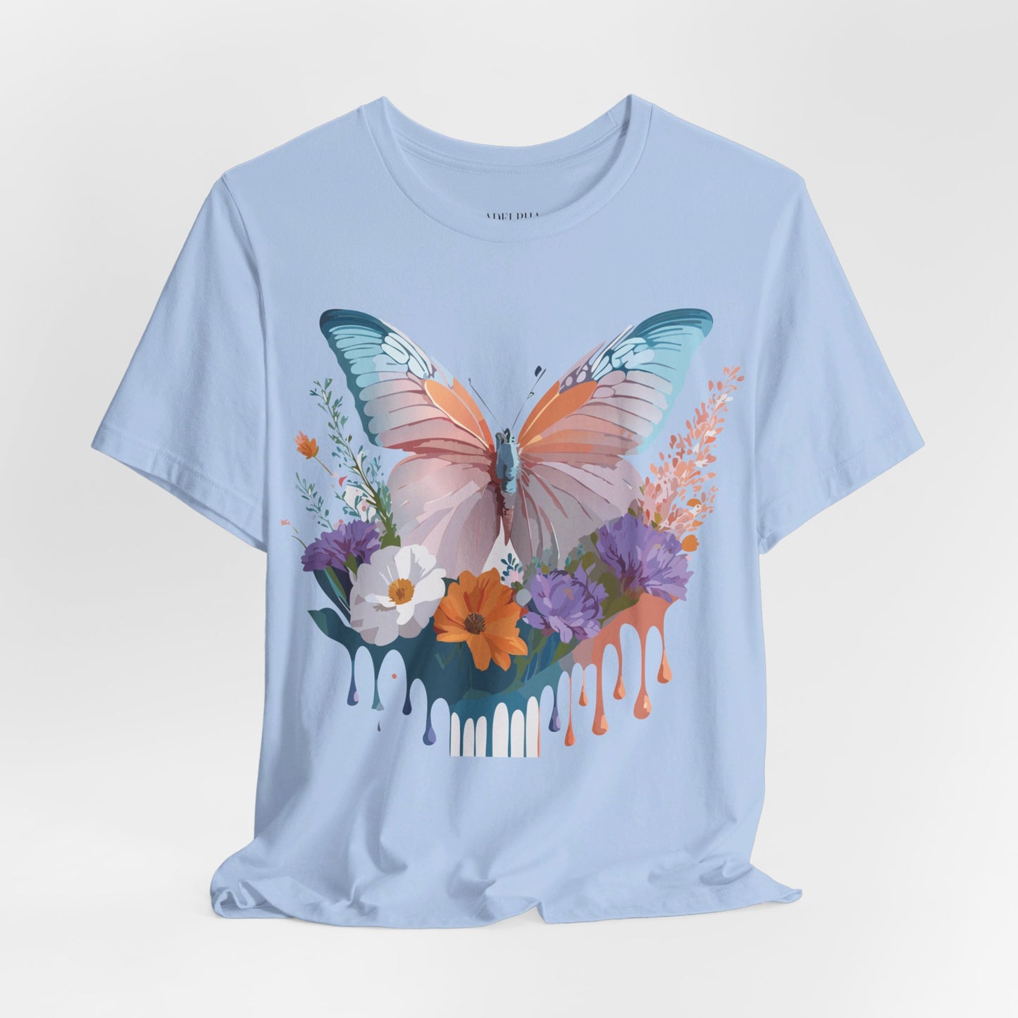 T-shirt en coton naturel avec papillon