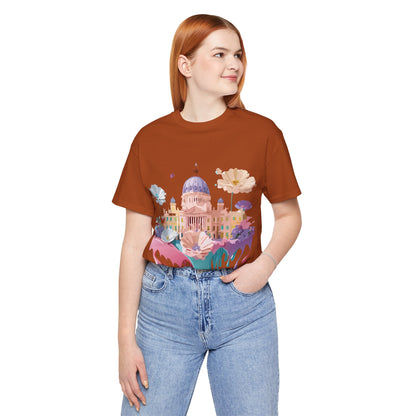 Natural Cotton Tee Shirt - Beautiful Places Collection - Madrid Printify