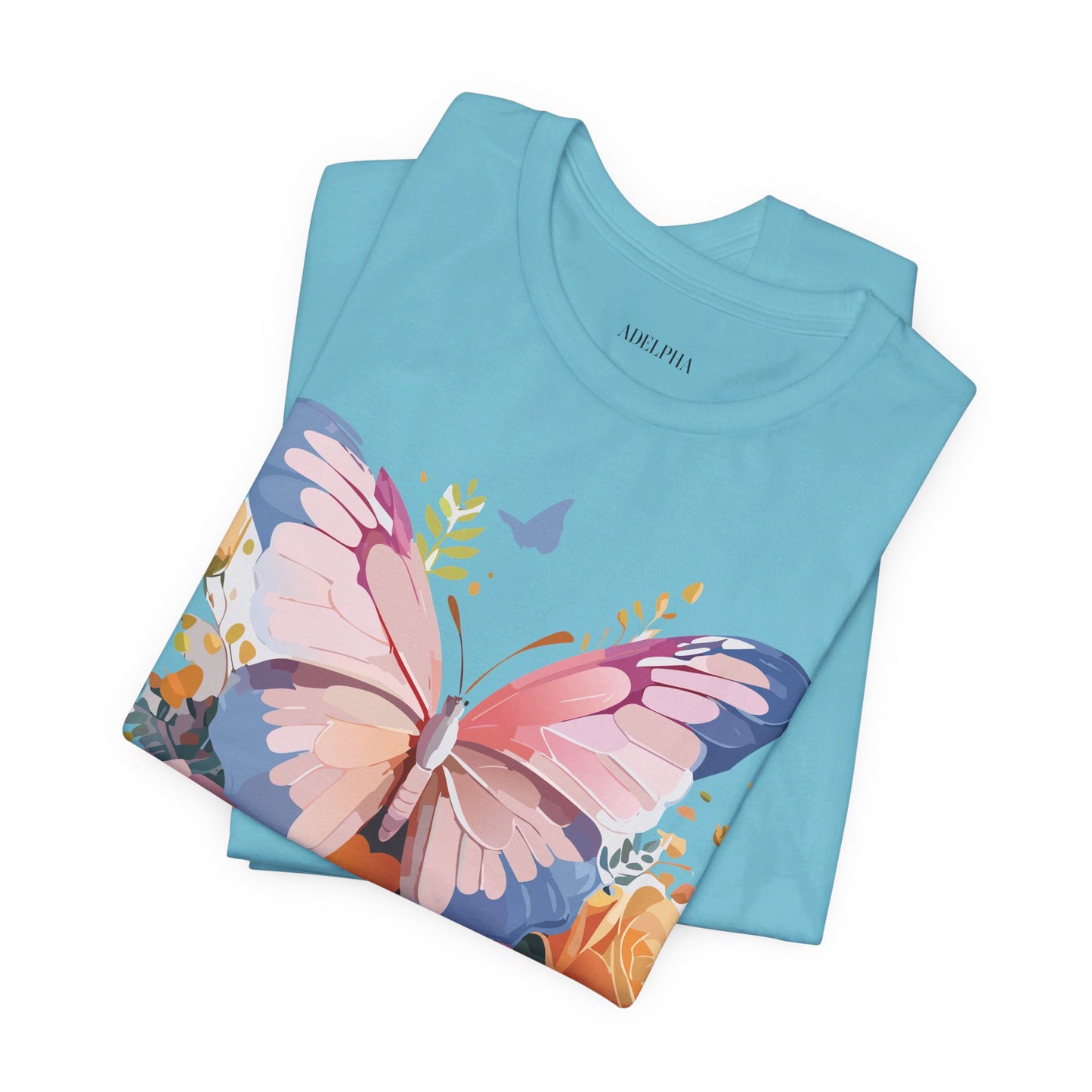 T-shirt en coton naturel avec papillon