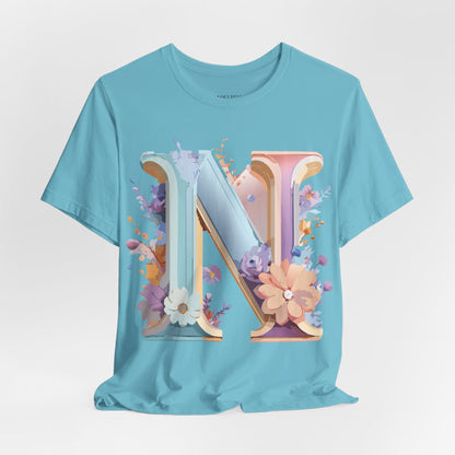 Natural Cotton Tee Shirt - Letters Collection - N Printify
