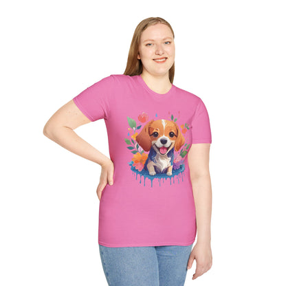 Dog Shirt Animal Print Tee Unisex Gildan Softstyle 64000 Cotton Tee