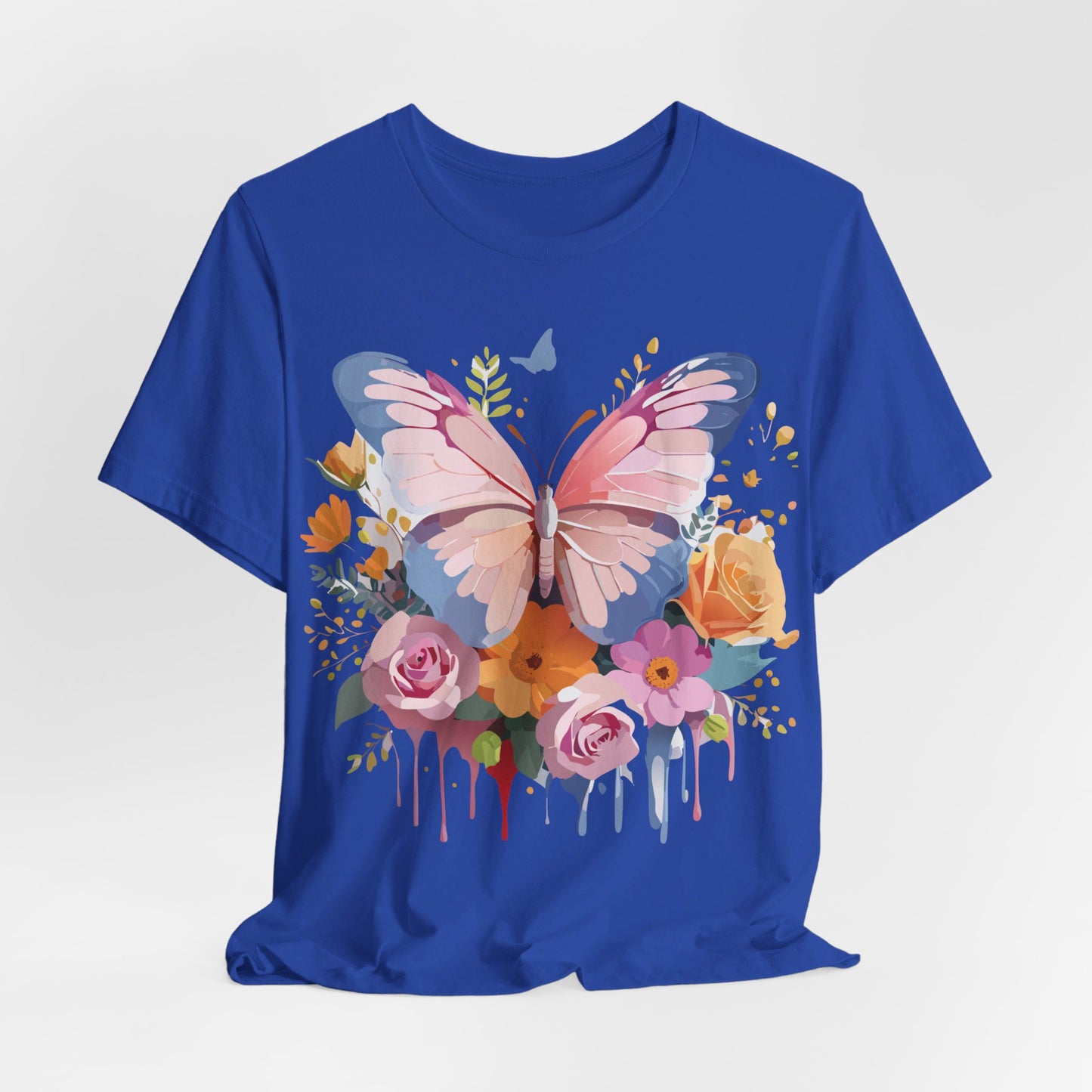 T-Shirt aus natürlicher Baumwolle mit Schmetterling