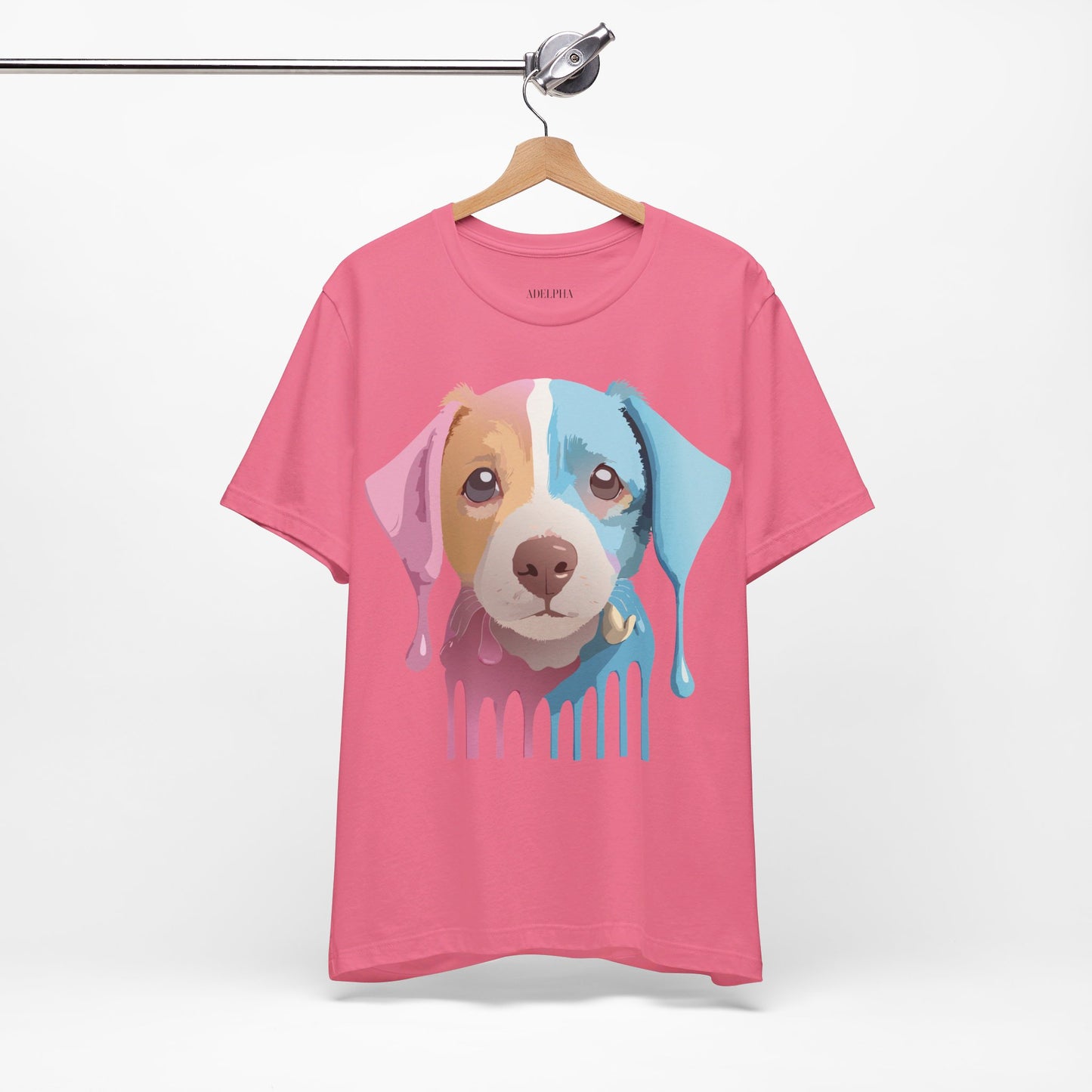 Natural Cotton Tee Shirt with Dog