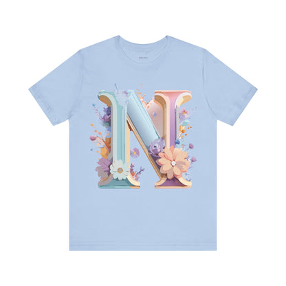 Natural Cotton Tee Shirt - Letters Collection - N Printify