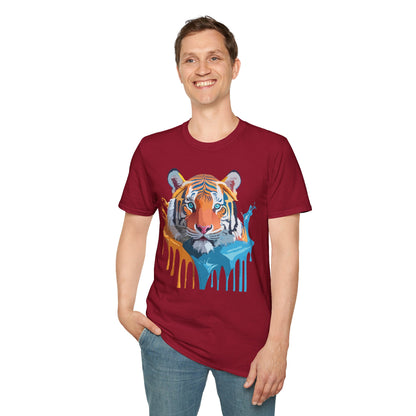 Tiger Shirt Unisex Animal Tee Ring Spun Cotton Gildan Softstyle Short Sleeve