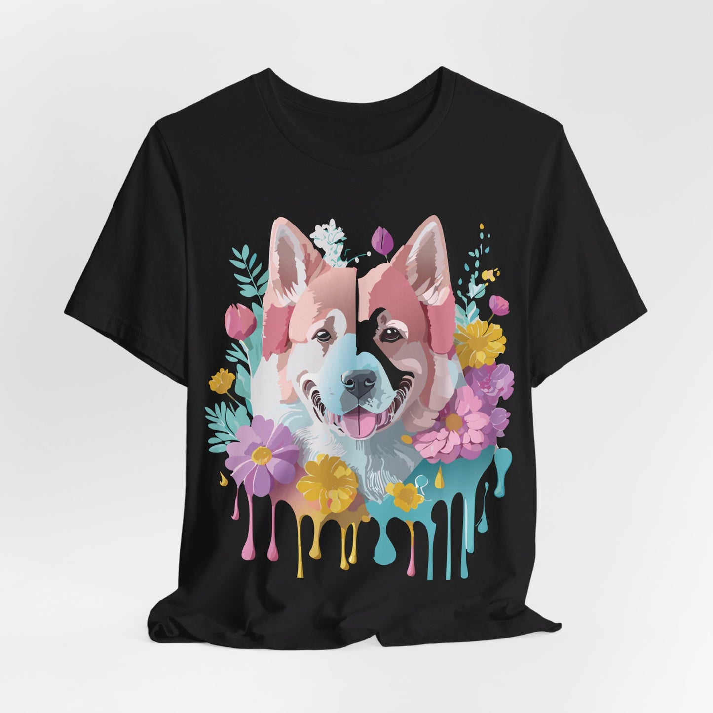 T-shirt en coton naturel avec chien