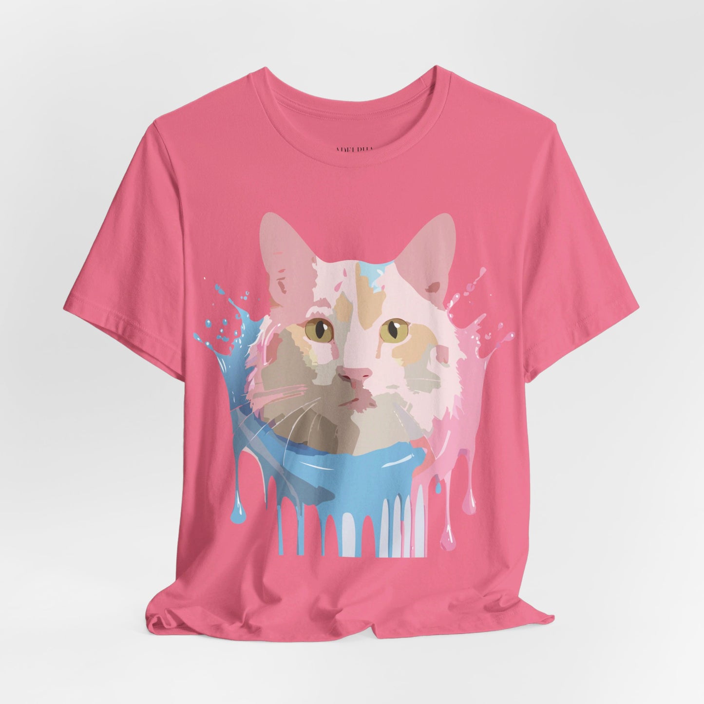 Natural Cotton Tee Shirt with Cat