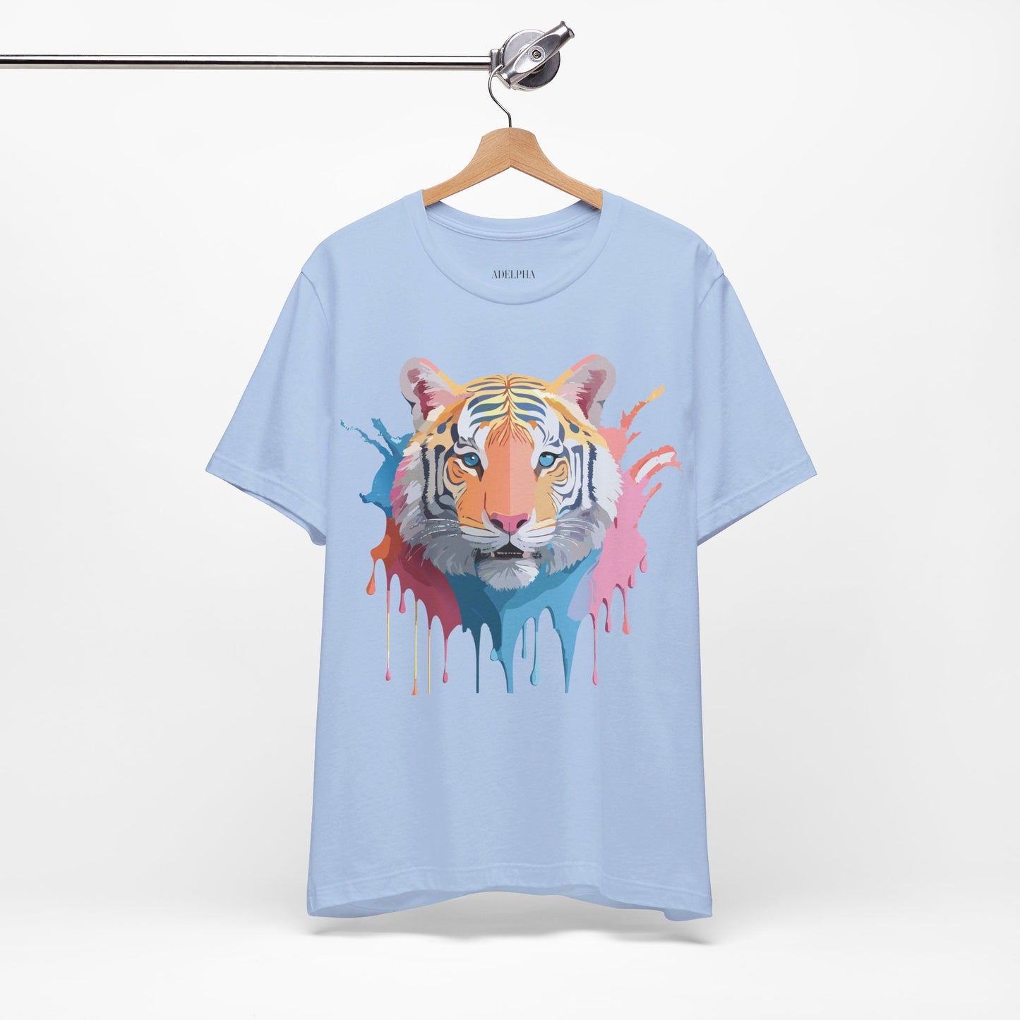 Natural Cotton Tee Shirt with Tiger