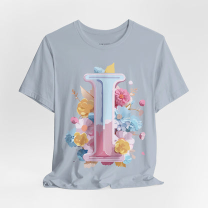 Natural Cotton Tee Shirt - Letters Collection - I Printify