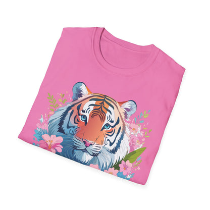 Unisex Tiger Shirt Gildan Softstyle 64000 Cotton Tee Everyday Comfort